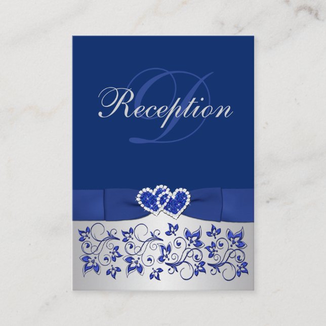 Recepción Tarjeta de envoltorio floral PRINCIPAL RIBBON Blue (Anverso)