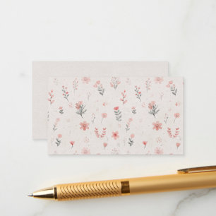 Recepción Tarjeta de Envoltorio Floral Suave