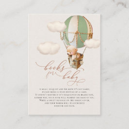 Recepción Tarjeta de envoltorio para bebés con globo de oso