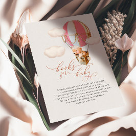 Recepción Tarjeta de envoltorio para bebés con globo de oso