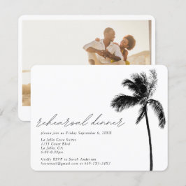 Recepción Tarjeta de envoltorio para Boda de cena de ensayo 