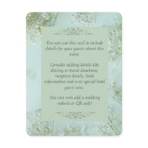 Tarjeta de envoltorio para Boda de flores blancas