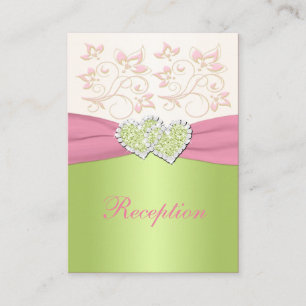 Recepción Tarjeta de envoltorio RIBBON color marfil-verde ro