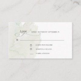 Recepción Tarjeta de envoltorio RSVP de color de agua modern