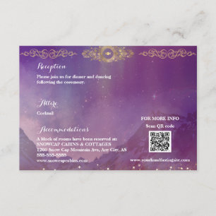 Recepción Tarjeta de envoltorio Violet Sky Gold Moon