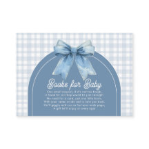 Tarjeta de envoltura Baby Shower para bebé Jean az