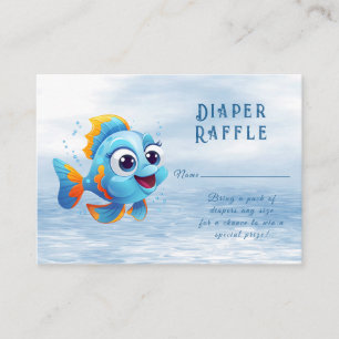 Recepción Tarjeta de envoltura Baby Shower para peces azules