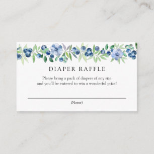 Recepción Tarjeta de envoltura Blueberries Diaper Raffle