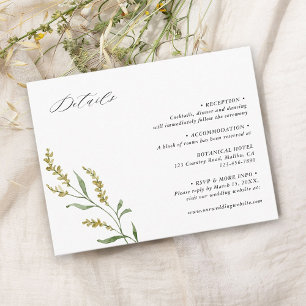 Recepción Tarjeta de envoltura con detalles de boda elegante