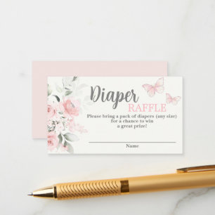 Recepción Tarjeta de envoltura de Baby Shower Diaper Raffle