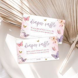 Recepción Tarjeta de envoltura de Baby Shower Diaper Raffle 