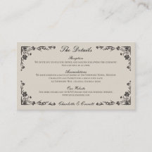 Tarjeta de envoltura de Boda floral negro