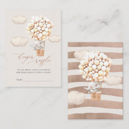 Recepción Tarjeta de envoltura de boletos para pañales elefa