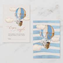 Tarjeta de envoltura de boletos para pañales elefa