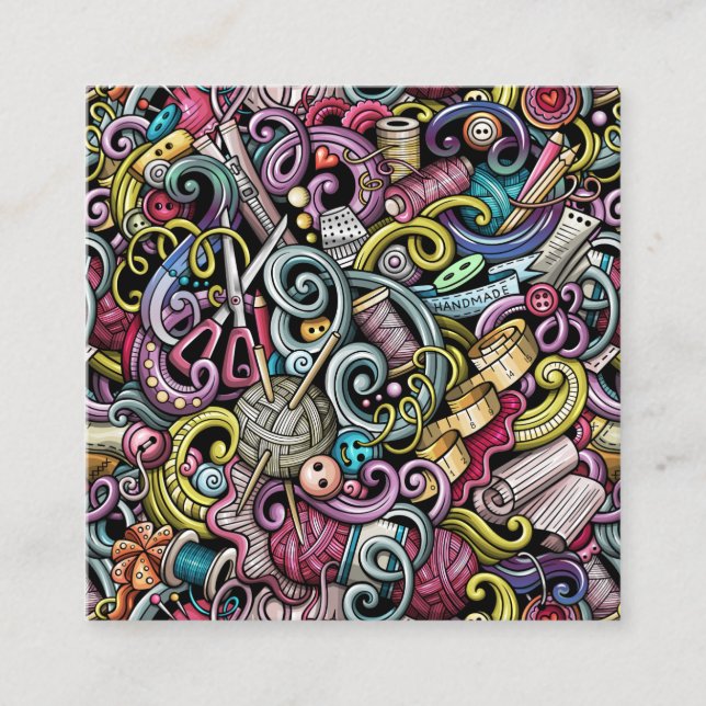 Recepción Tarjeta de envoltura de costura/costura/regalo (Anverso)