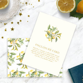 Recepción Tarjeta de envoltura de ducha de limón