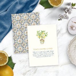 Recepción Tarjeta de envoltura de limón