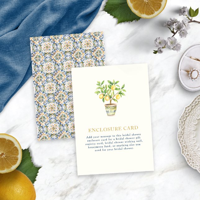 Recepción Tarjeta de envoltura de limón (Lemon Enclosure Card
)