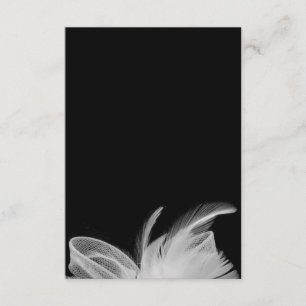 Recepción Tarjeta de envoltura de plumas blancas 3.5x5