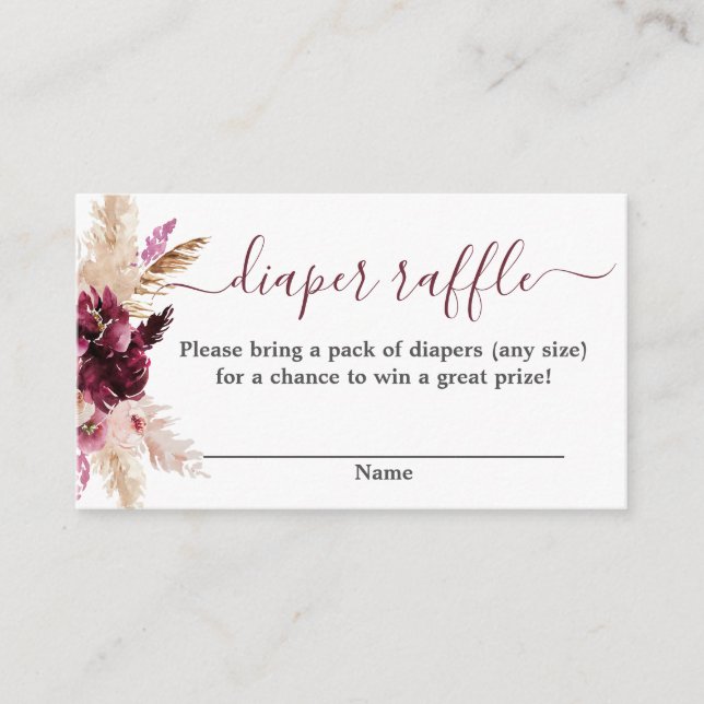 Recepción Tarjeta de envoltura de rastrillo de pañales para  (Anverso)