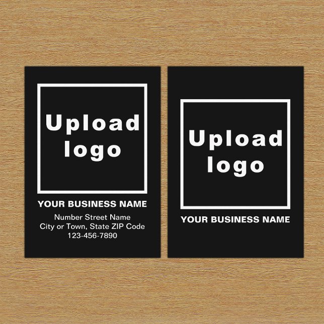 Recepción Tarjeta de envoltura negra para empresas (Build brand name awareness. Your business brand on black enclosure card.)