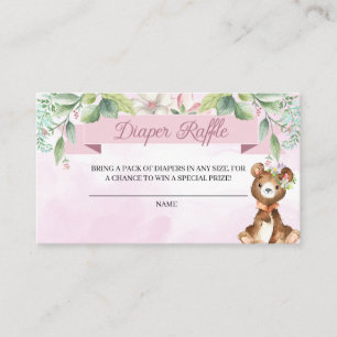 Recepción Tarjeta de envoltura para bebé de Woodland Girl Di