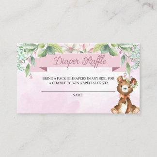 Recepción Tarjeta de envoltura para bebé de Woodland Girl Di