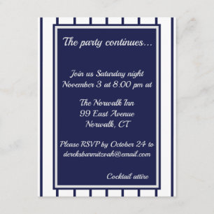 Recepción Tarjeta de envoltura para pinstripes de béisbol