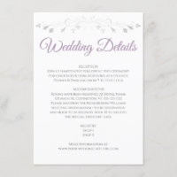 Tarjeta de envoltura Purple Gray Elegant Wedding D