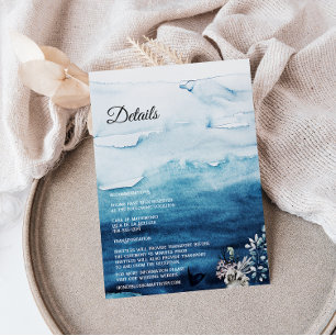 Recepción Tarjeta de envoltura Rustic Ocean Boda Detalles