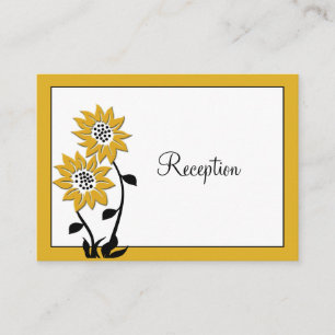 Recepción Tarjeta de envoltura simple de girasoles