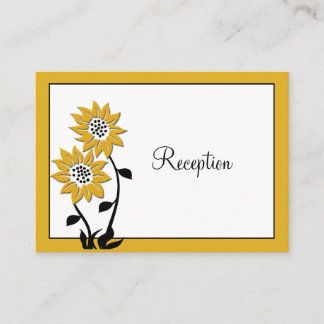 Recepción Tarjeta de envoltura simple de girasoles
