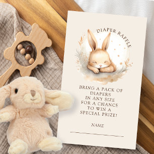 Recepción Tarjeta de envoltura Slumber Bunny Diaper Raffle