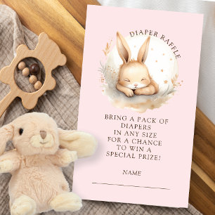 Recepción Tarjeta de envoltura Slumber Bunny Diaper Raffle