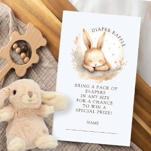 Recepción Tarjeta de envoltura Slumber Bunny Diaper Raffle