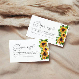 Recepción Tarjeta de envoltura Sunflower Baby Shower Diaper