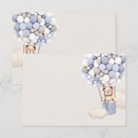 Tarjeta de envolvente Bear Balloons Blank
