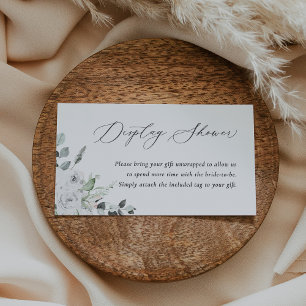 Recepción Tarjeta de envolvente de ducha con pantalla blanca