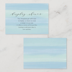 Recepción Tarjeta de envolvente de ducha de las bandas azule