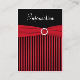 Recepción Tarjeta de envolvente de rayas rojas y negras