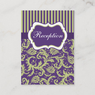 Recepción Tarjeta de envolvente Green and Purple Stripes & D