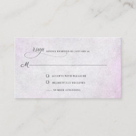 Recepción Tarjeta de envolvente Lavender Gray RSVP