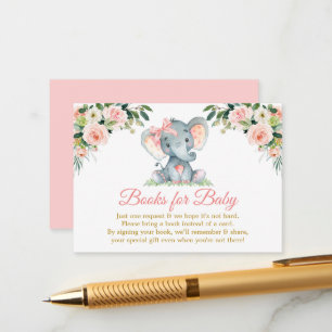 Recepción Tarjeta de envolvente para ducha de flores rosadas
