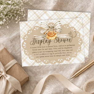 Recepción Tarjeta de exhibición para baby shower "Bun in Ove