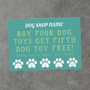 Recepción Tarjeta de fidelidad de juguete para mascota Shop