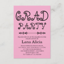 Tarjeta de fiesta de graduación moderna simple en