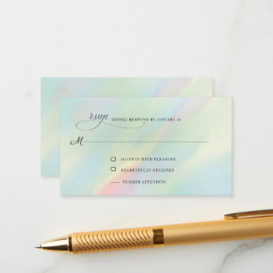 Recepción Tarjeta de gabinete Aurora Holographic RSVP