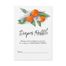 Tarjeta de gabinete Baby Shower "Diaper Raffle"