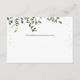 Recepción Tarjeta de gabinete Baby Shower Eucalyptus