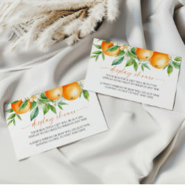 Recepción Tarjeta de gabinete Baby Shower para pantalla flor